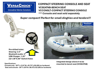 COMPACT STEERING CONSOLE AND SEAT COMBO
