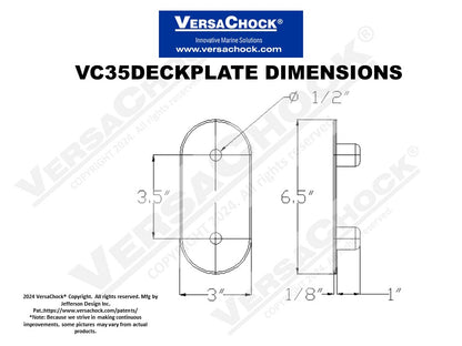 6.5" Oval Threaded Deck Plate